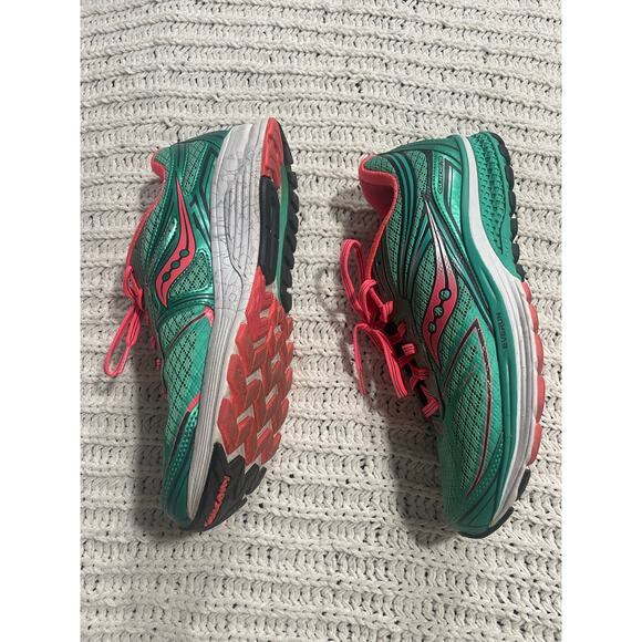 Saucony Everun iBR+ Sneakers Running Shoes Womens 9.5 S10295-4 61464 Teal Pink - Picture 3 of 12